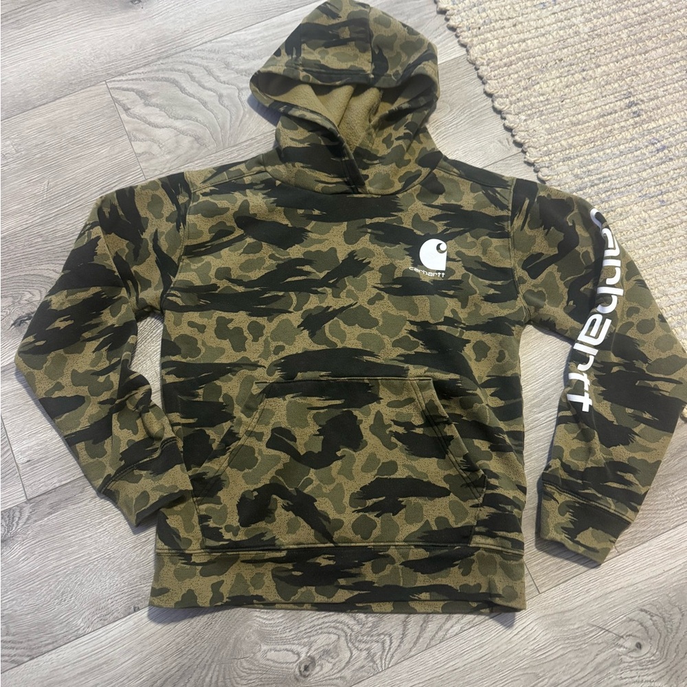Carhartt Boy’s Green Camo Hoodie